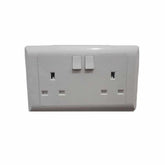 Taili Apex 13A 2 Gang Switched Socket - White